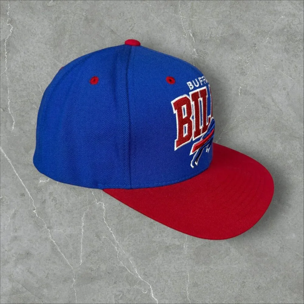 Mitchell & Ness Buffalo Bills Side Patch NFL Football Embroidered Snap Back Hat - Picture 3 of 7